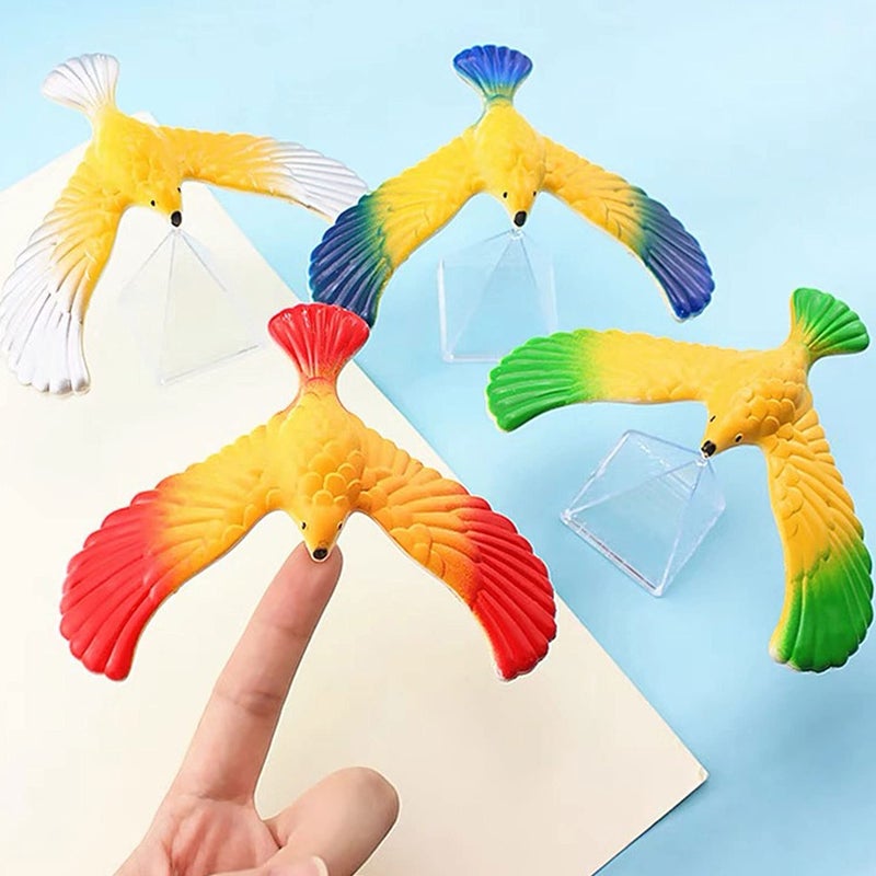 AIDVPOD Balancing Eagle Bird Gravity Bird with Pyramid Combination Set Physical Science Adults Office Novelty Toy for Kids Decompression Gift Party Decoration Supplies 4pcs - Image 3