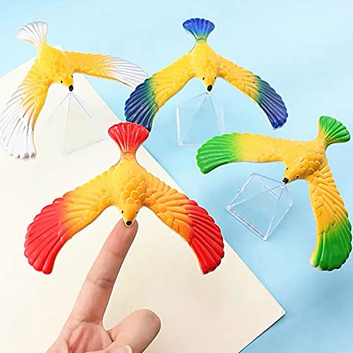 AIDVPOD Balancing Eagle Bird Gravity Bird with Pyramid Combination Set Physical Science Adults Office Novelty Toy for Kids Decompression Gift Party Decoration Supplies 4pcs - Image 1