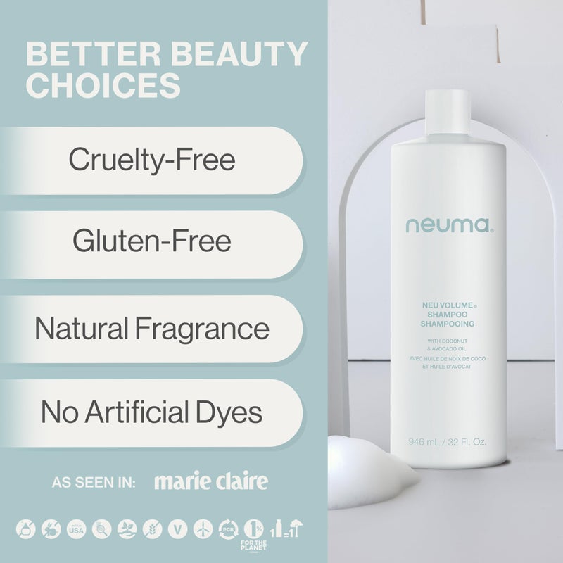 NEUMA Neu Volume Shampoo 32 Fl. Oz. Fennel, Ylang Ylang, Patchouli, and Vanilla Scent, Sulfate Free Shampoo - Image 3