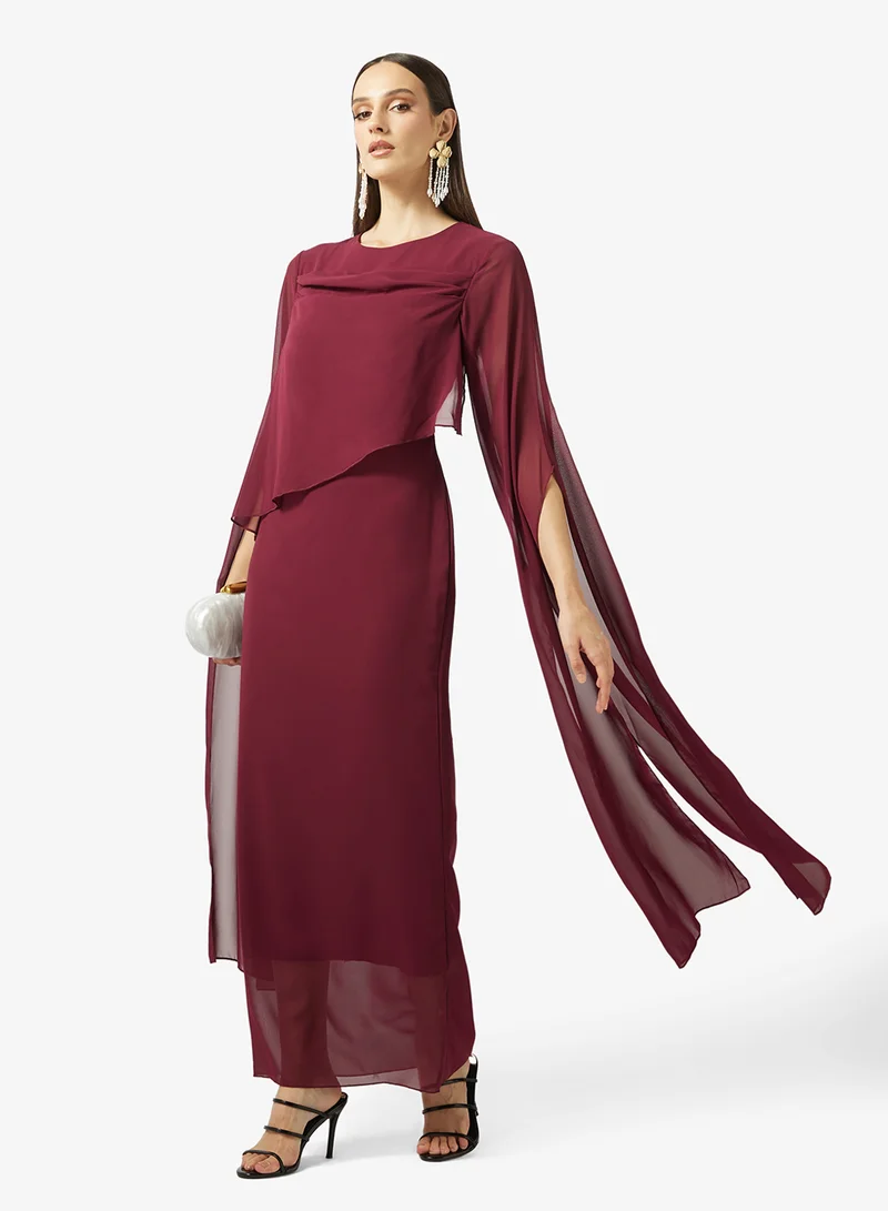 Khizana  Dress With Cape Sleeves for Women | Best Price UAE