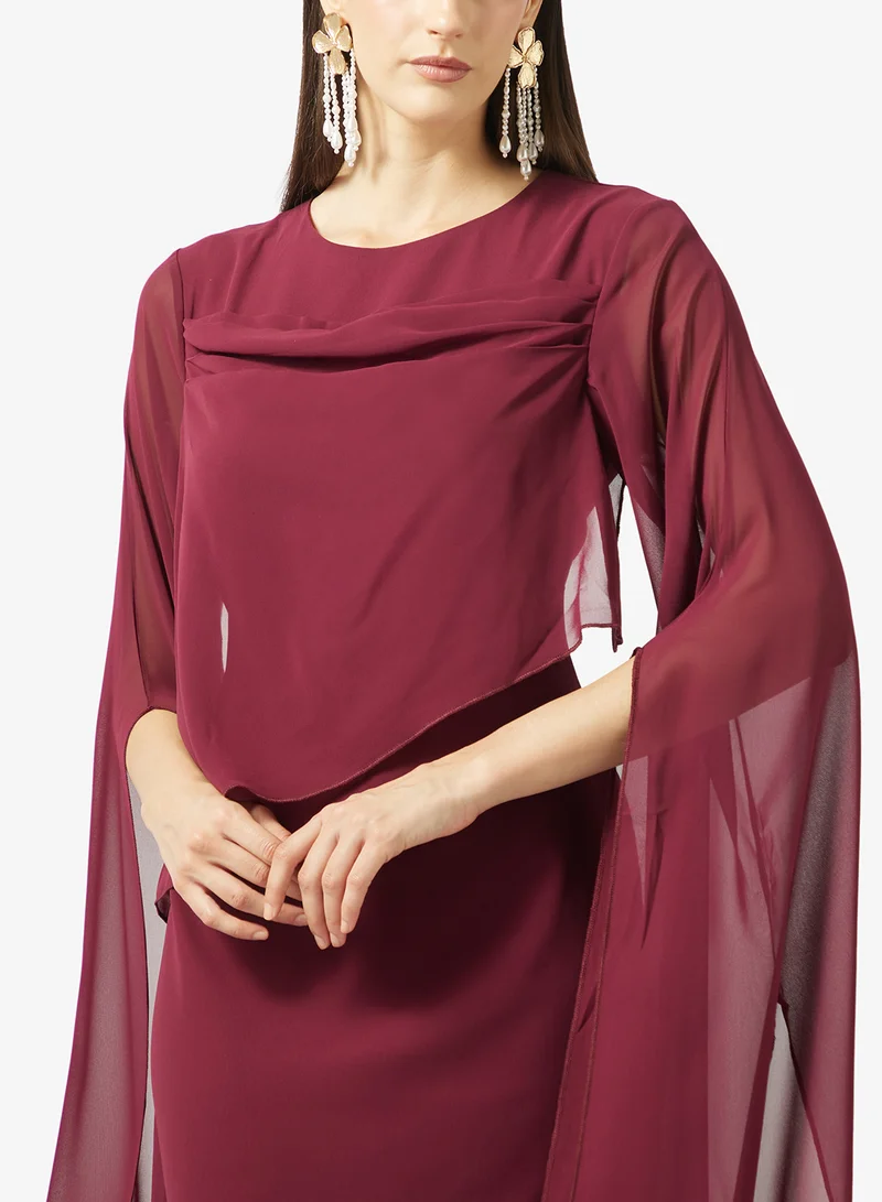 Khizana  Dress With Cape Sleeves for Women | Best Price UAE