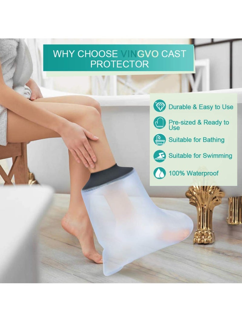 DUNISO Waterproof Foot Cast Cover for Shower Adult,Wound Protector for Ankle and Foot Surgery, Wound and Burns,Reusable,Easy to Clean,for Broken Surgery Foot - Image 3
