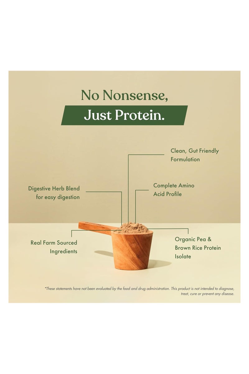 Cosmix No Nonsense Plant Protein | Organic Pea & Rice Isolate | Vegan | 21g Protein/Serving | Easy To Digest | All Essential Amino Acids | No Preservatives| Mint Chocolate | Mint Cacao - 500g - Image 3