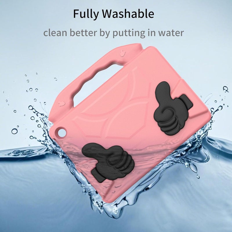 GOWENIC Tablet Case for Fire HD 10 (2023/2021 Release), EVA Protective Cover Shockproof Case with 90 Rotatable Handle, Washable, Precise Cutouts (Peach Pink) - Image 4