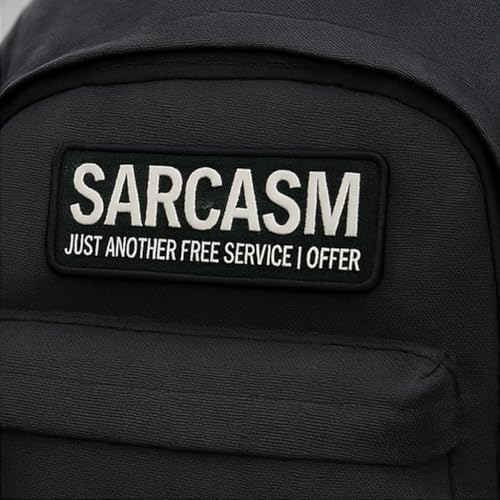 Graphic Dust Sarcasm Just Another Free Service I Offer Embroidered Iron on Patch Biker Motorcycle Jacket Backpack Vest - Image 5
