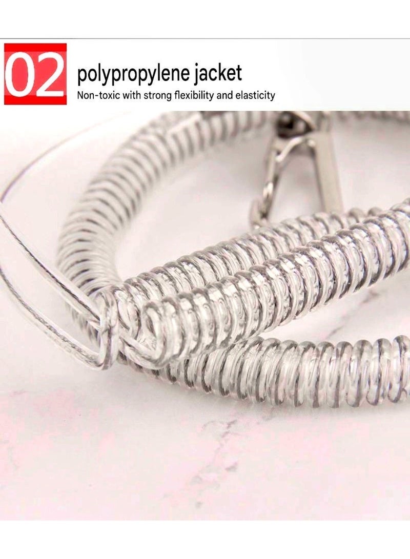 8-Meter Coiled Fishing Safety Lanyard/Tether – Heavy Duty Telescopic Rope with Built-in 7-Strand Steel Wire for Rods, Tools, and Gear - Image 4