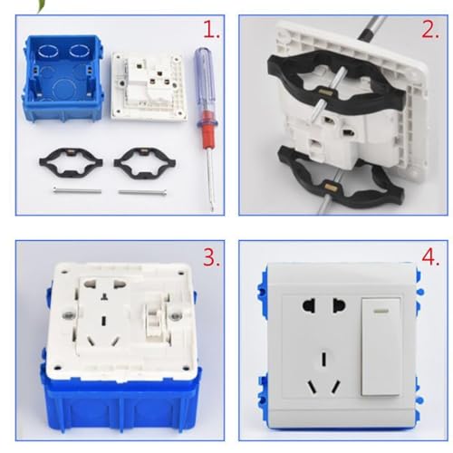 P-Plus International Wall Mount Switch Box Repair Tool Junction Box Repairer Electrical Box Repair Cassette Repairer Switch Cassette Repairing Tool Bottom Cassette Repairer (Set of 20) - Image 3