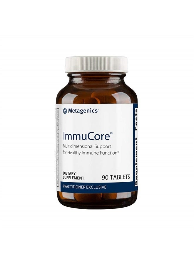 Metagenics ImmuCore, Multidimensional Support Supplement for Healthy Immune Function with Vitamin C, Vitamin D, Zinc and a Blend of Mushroom Extracts - 90 Tablets - Image 1
