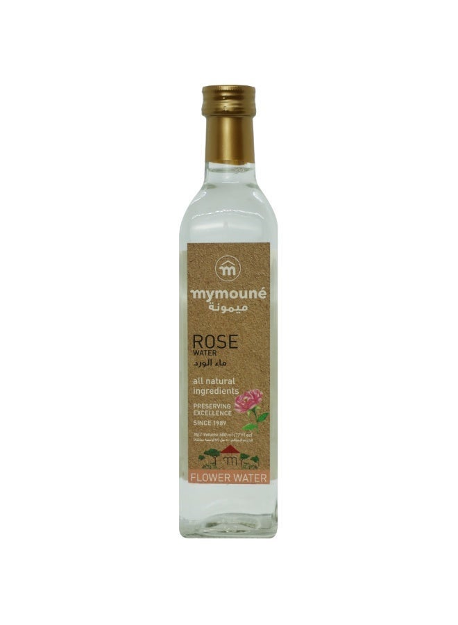MYMOUNE Mymouné Rose Water 500ml – Natural Lebanese Floral Water – For Desserts, Cakes & Beverages – No Preservatives - Image 1