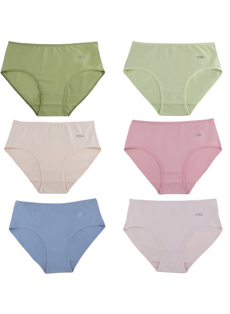 Milk Women Brief Bundle Of 6 Colored Briefs (Plain & Printed) - Image 4