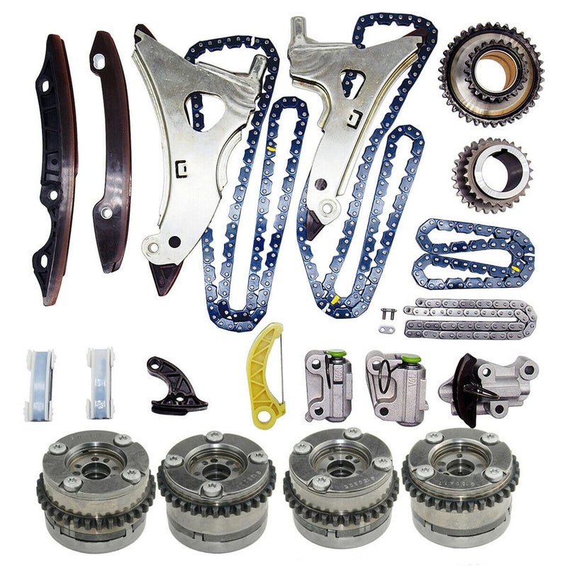 DEEGOOLY Timing Chain Kit with Camshaft Adjusters Applied for M276 Mercedes E350 GL450 E400 ML350 GLK350 30L 35L V6 Replace 2780500305 2760502600 2760522116