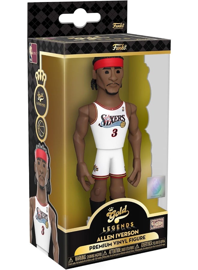 Funko Funko Gold 5" NBA: 76ers- Allen Iverson w/Chase, Collectible Action Vinyl Figure  - Image 1