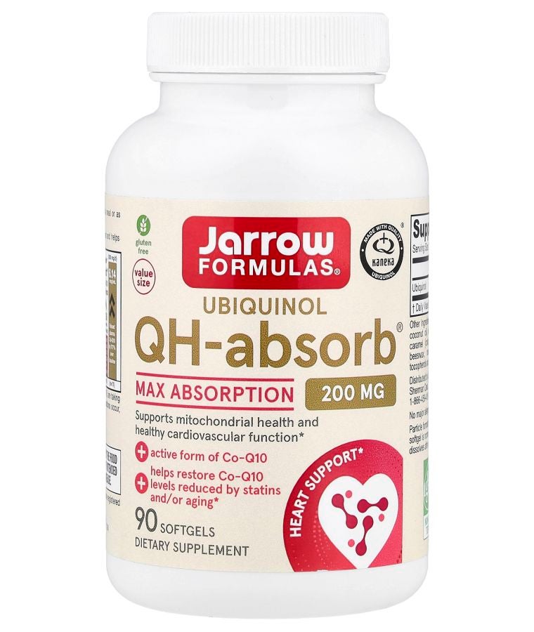 jarrow formulas Ubiquinol QH-Absorb® Max Absorption 200 mg 90 Softgels
