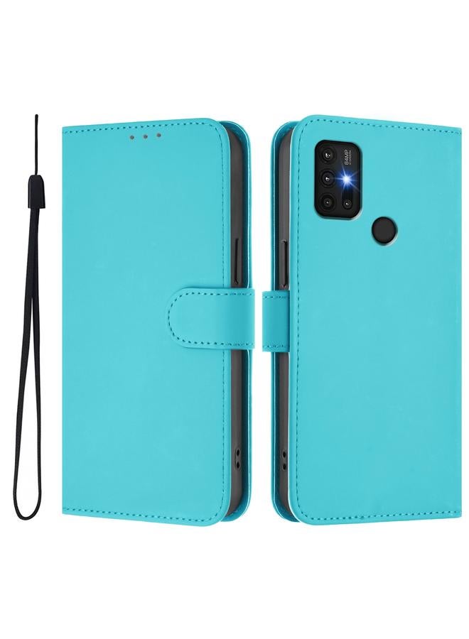 اس-توب جراب لهاتف Motorola Moto G30 / G10 / G20 مصنوع من الجلد بلون سادة مع حبل تعليق - Image 2