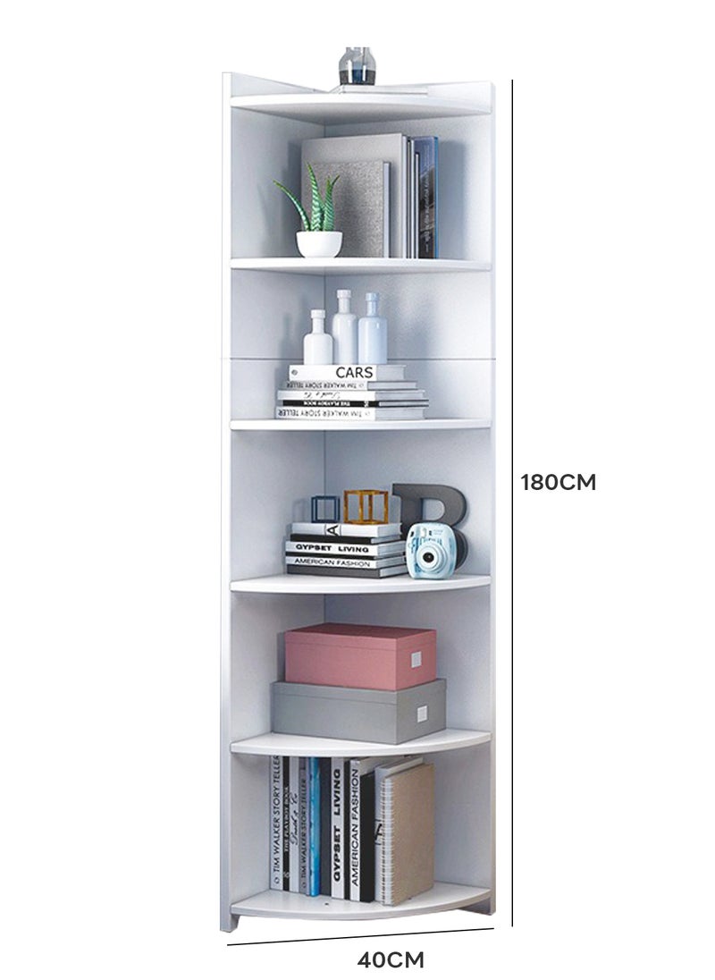 غرانفين خزانة كتب متعددة الوظائف من ستة طوابق لغرفة النوم، تمتد من الأرض إلى السقف، وخزانة تخزين، وخزانة ملابس، بأبعاد 40*40*180 سم - Image 3