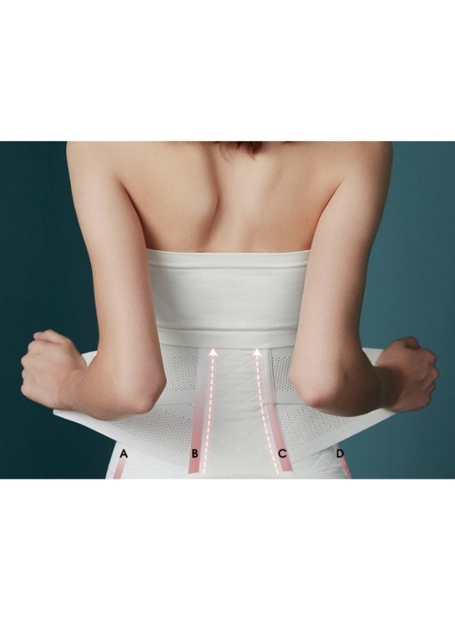 EMXEE Premium Waist Trainer Belt for Slimming, Enhanced Core Support and Comfortable Fit Waist Shaping Belt - Accelerate Weight Loss and Achieve a Sculpted Figure with Our Adjustable Waist Trimmer White - Image 4