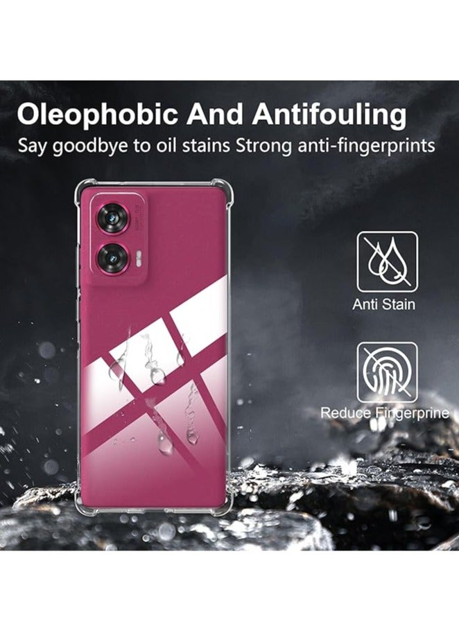 general Clear silicone case for Motorola Moto Edge 50 Fusion with shockproof protective corners, soft TPU transparent case, scratch resistant - Image 4