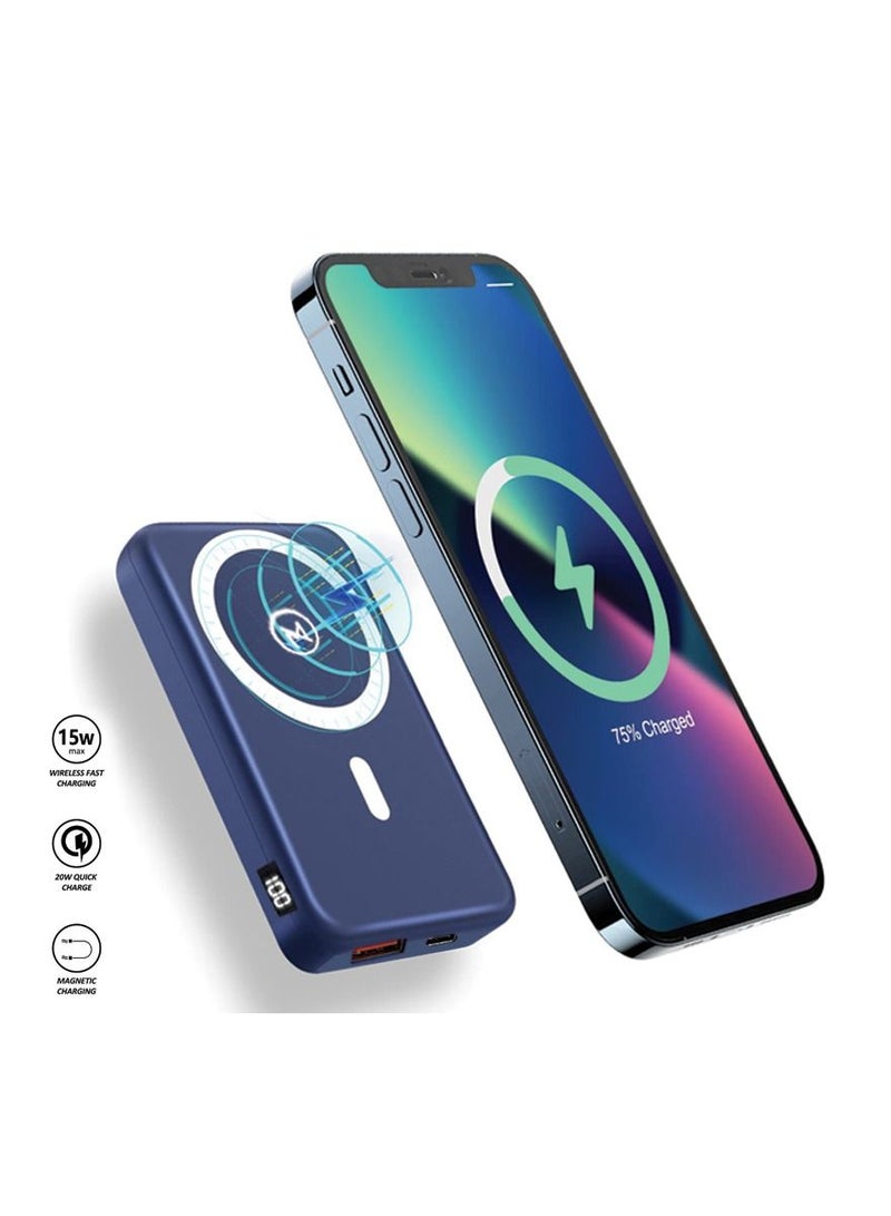 Max & Max 10000mAh MagSafe Power Bank – Magnetic Wireless Portable Charger with Stand | Fast Charging USB-C & USB-A Battery Pack for iPhone & Android - Image 5