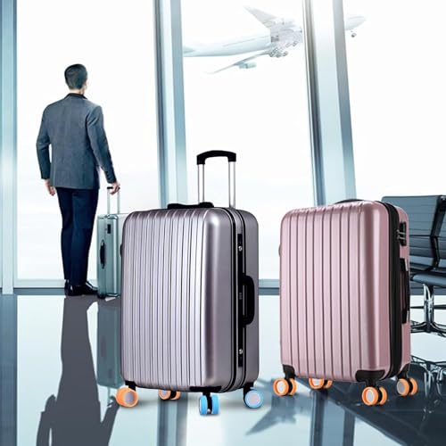 Clickswift 8 Pcs Luggage Wheels Protector Silicone Wheels Caster Shoes Travel Luggage Suitcase Reduce Noise Wheels Guard Cover Accessories Multicolor - Image 5