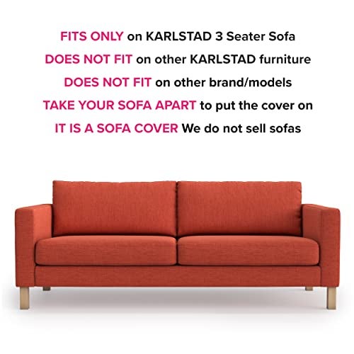 MASTERS OF COVERS SLIPCOVER ONLY! Karlstad Replacment Slipcover Snug Fit Karlstad 3 Seat (Not 2 Seat) Sofa Cover Slipcover for The IKEA Karlstad Three Seat -Orange - Image 2