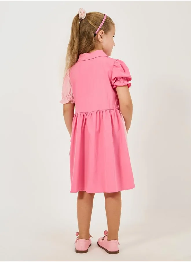 ستايلي Two-Tone Shirtdress