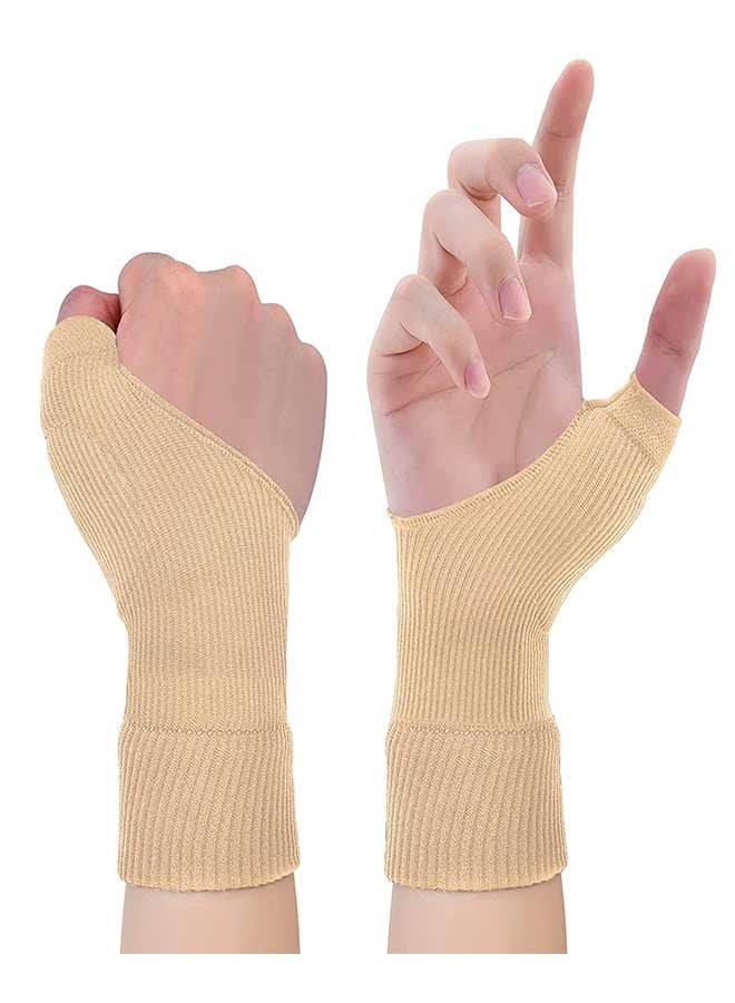 رَوَائِد دعامة إبهام ومعصم مع جل — قفازات ضغط قابلة للتنفس لالتهاب مفصل الإبهام، متلازمة النفق الرسغي، التهاب غمد الوتر — تناسب اليدين للرجال والنساء - Image 1