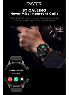 Faster Smart Watch Pro SE - 1.43" AMOLED Always-On Display, Bluetooth Calling, Fitness Tracker, Sports Modes, SpO2 & Heart Rate Monitoring, Sleep Tracking, IP68 Waterproof, 350mAh Battery, Compatible with Android & iOS  - Image 2