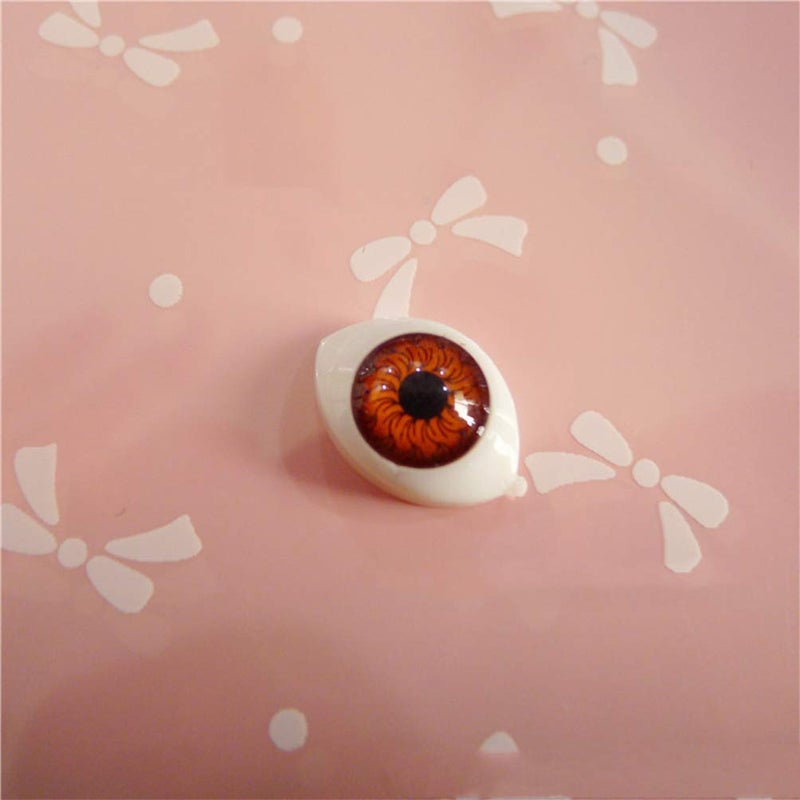 EXCEART Acrylic Halloween Eyeballs: 100Pcs 12X16Mm Half Round Doll Eyes for DIY Crafts Simulation Eyes for Plush Toys Scrapbooking and Decoration ï¼ˆAssorted Colorï¼‰ - Image 4