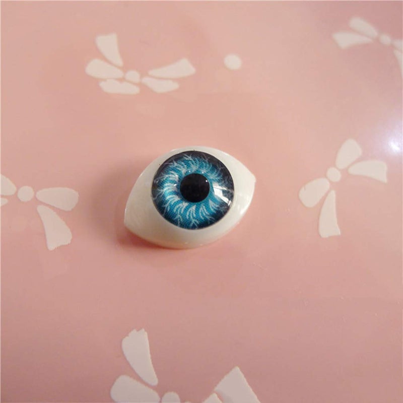 EXCEART Acrylic Halloween Eyeballs: 100Pcs 12X16Mm Half Round Doll Eyes for DIY Crafts Simulation Eyes for Plush Toys Scrapbooking and Decoration ï¼ˆAssorted Colorï¼‰ - Image 3