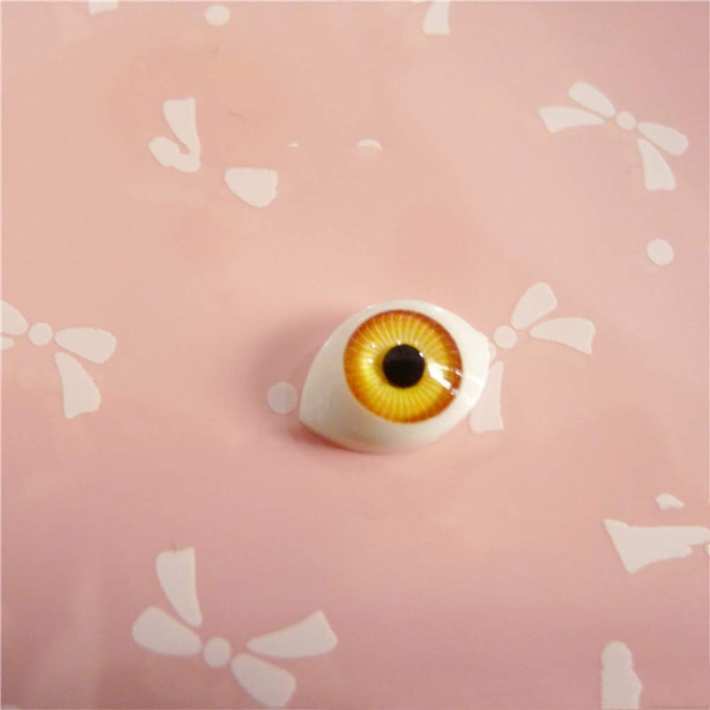 EXCEART Acrylic Halloween Eyeballs: 100Pcs 12X16Mm Half Round Doll Eyes for DIY Crafts Simulation Eyes for Plush Toys Scrapbooking and Decoration ï¼ˆAssorted Colorï¼‰ - Image 5