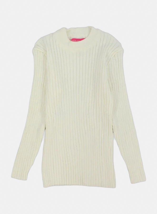 Solang Kids Unisex Plain Ribbed Long-Sleeved Half Collar Undershirt - Image 1