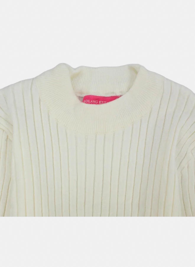 Solang Kids Unisex Plain Ribbed Long-Sleeved Half Collar Undershirt - Image 3