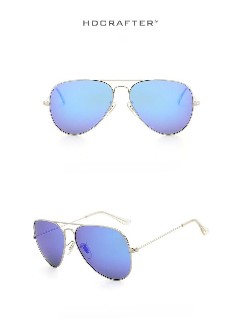 HDCRAFTER Men's Full Frame Polarized UV400 Pilot Frame Sunglasses - Image 2