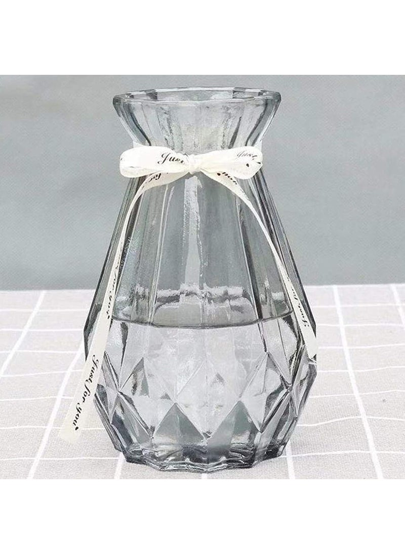 Art Street Art Street Decorative Origami Pear Shaped Vase, Transparent Flower Glass Vase for Home Decor, Wedding Decoration, Living Room, Bedroom and Office Décor(Size: 4x6 Inch)  - Image 1