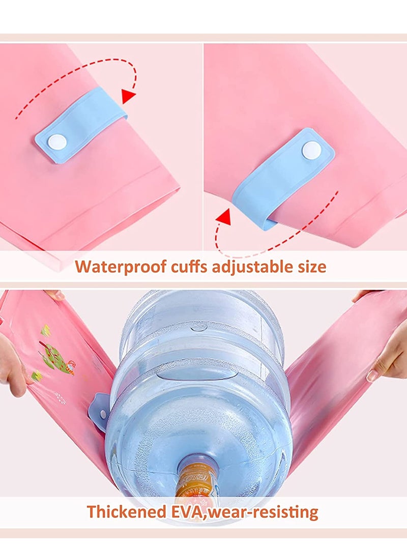 Kids Hooded Raincoats Boys Girls Durable Waterproof Windbreaker Poncho 3D   Printed Lightweight Cartoon Raincoat Children Schoolbag Rainwear with Transparent Hat Brim Reflective Stripes