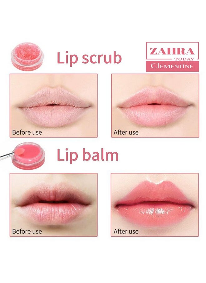 Clementine - Zahra Today Lip Care Setgentle Yet Effective Moisturizing Repairing Balm & Exfoliating Peeling Primer Scrub Nourishing And Softening Lips - Image 1