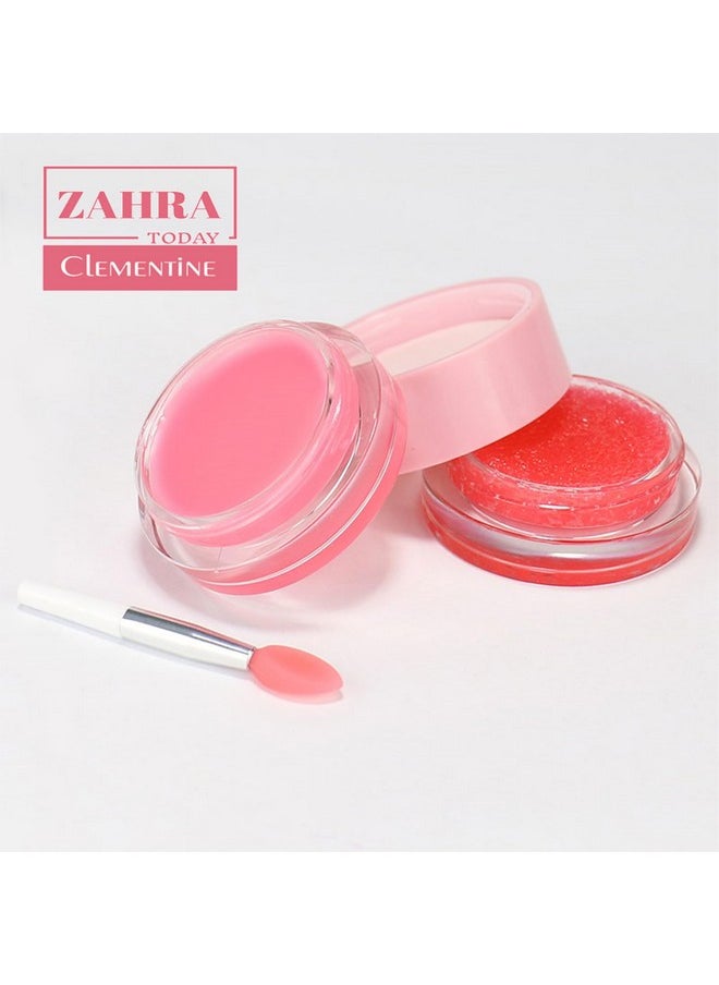 Clementine - Zahra Today Lip Care Setgentle Yet Effective Moisturizing Repairing Balm & Exfoliating Peeling Primer Scrub Nourishing And Softening Lips - Image 1