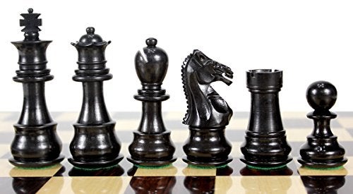 House of Chess EbonyBoxwood Chess Pieces Galaxy Staunton 3 76 mm 2 Extra Queens Triple Weighted - Image 1