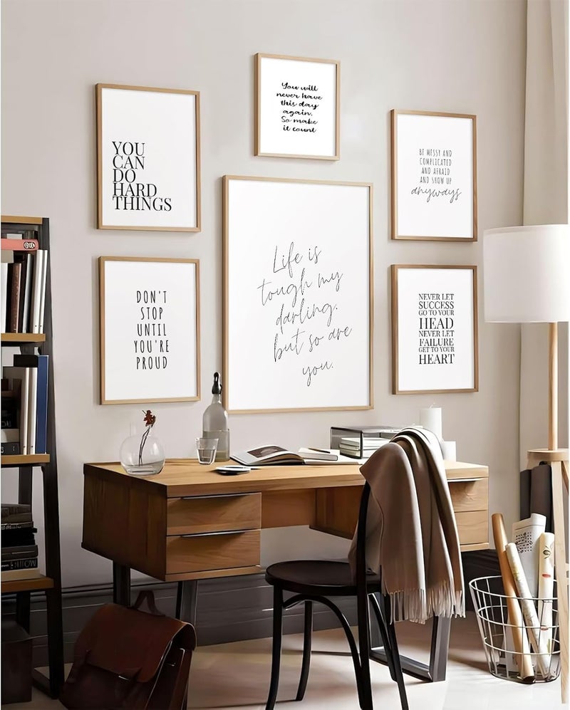 Youillne Inspirational Quotes Canvas Wall Art Set of 6 - Image 5