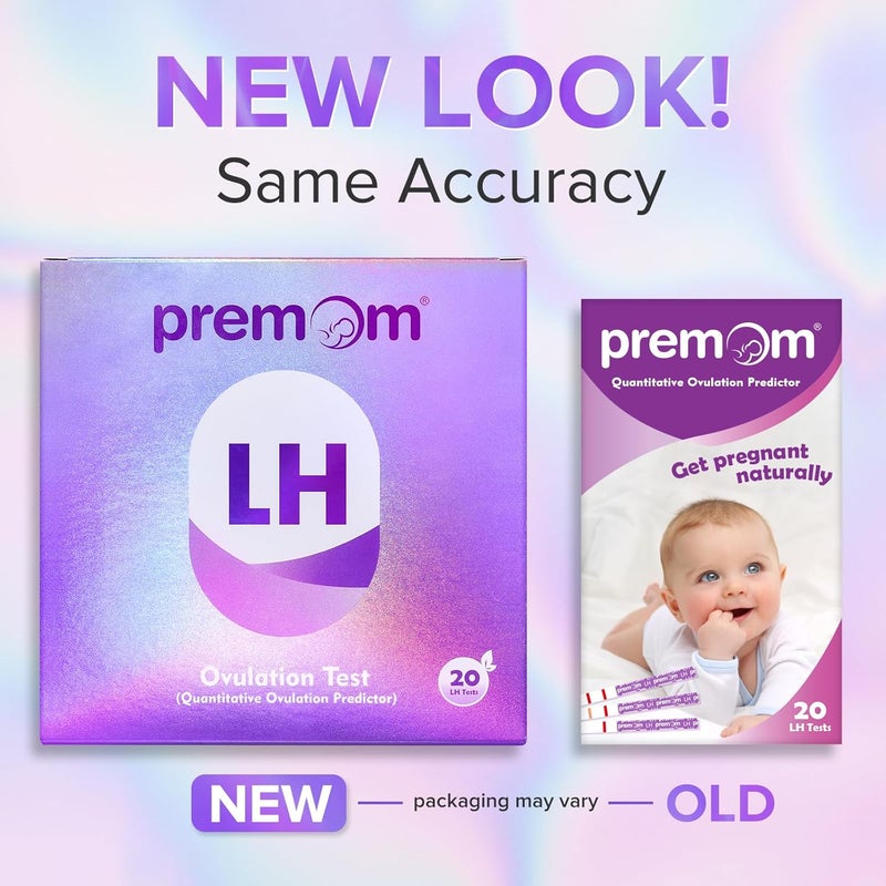 Premom Quantitative Ovulation Test Strips, Ovulation Predictor Kit With Smart Digital Ovulation Reader App, Numerical Ovulation Tests, 20 LH Tests - Image 2