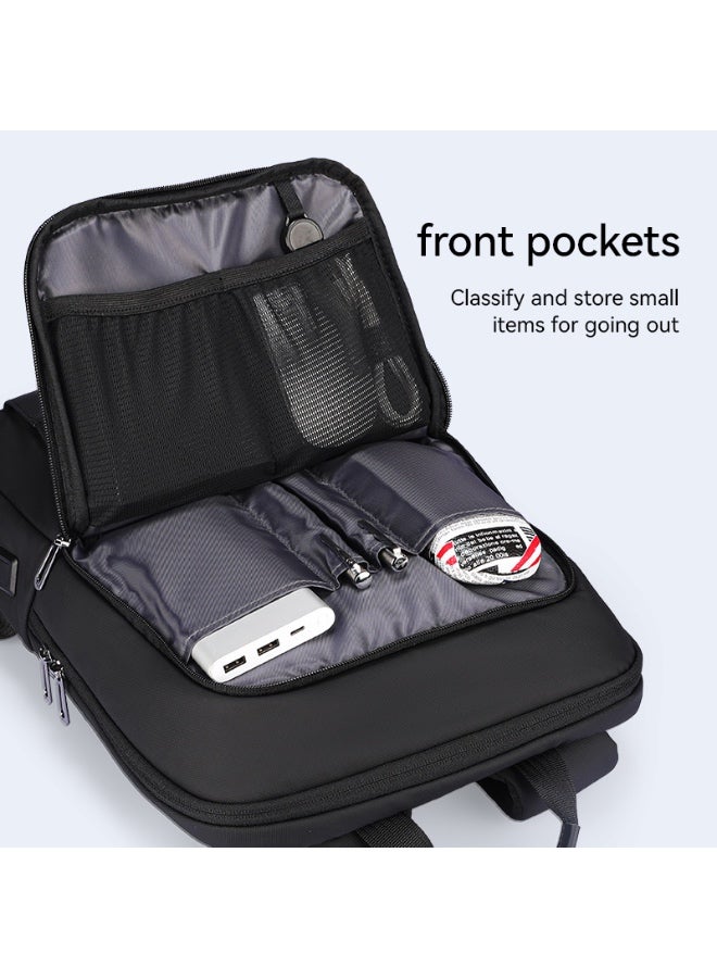 Mark Ryden MR-2492 Business Laptop Backpack for Men Fits 15.6 Inch Laptops Lightweight Water Resistant Oxford Bag with USB Charging Port Anti Theft Pocket and YKK Zippers - Image 4