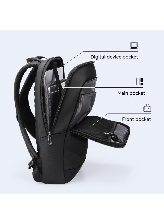 Mark Ryden MR-2492 Business Laptop Backpack for Men Fits 15.6 Inch Laptops Lightweight Water Resistant Oxford Bag with USB Charging Port Anti Theft Pocket and YKK Zippers - Image 5