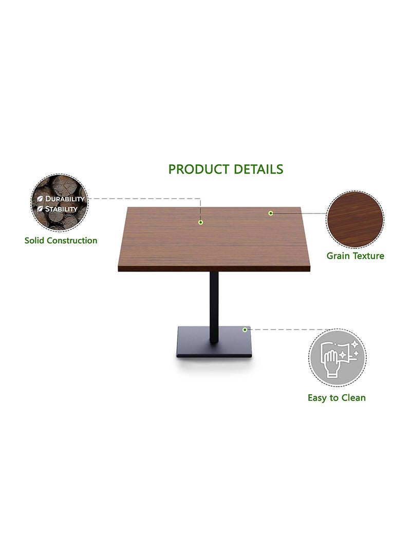 Mahmayi Ristoran 500X500E-720 24 seater Square Base Cafe-Dining-Meeting Table Light Walnut