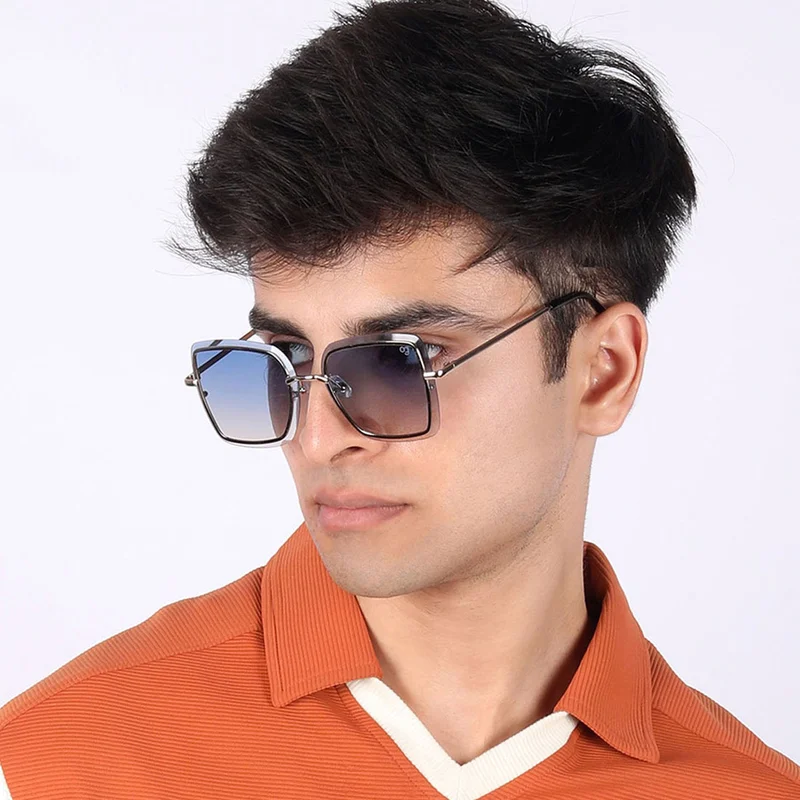 Woggles Latest &amp; Stylish UV Protected Blue Square Sunglasses for Women