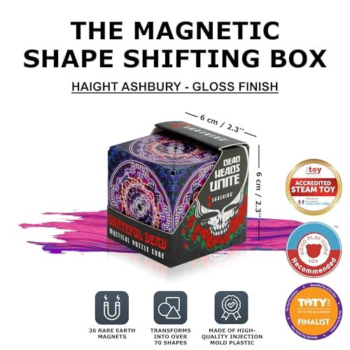 SHASHIBO Grateful Dead Shape Shifting Box - STEM Magnetic Fidget Cube That Transforms Into Over 70 Shapes, Download Fun in Motion Toys Mobile App (Haight-Ashbury) - Image 2
