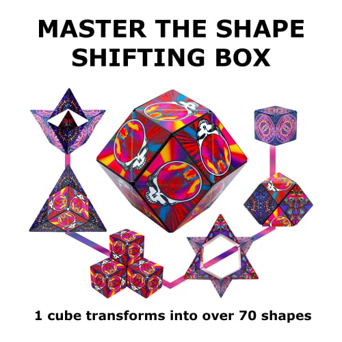 SHASHIBO Grateful Dead Shape Shifting Box - STEM Magnetic Fidget Cube That Transforms Into Over 70 Shapes, Download Fun in Motion Toys Mobile App (Haight-Ashbury) - Image 4