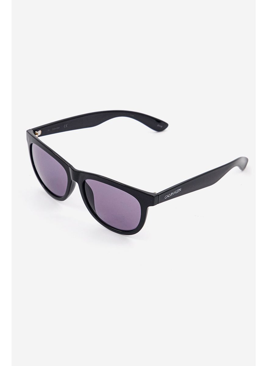 CALVIN KLEIN - Men Fashion Rounded Square Sunglasses CK19567S, Black - Image 1