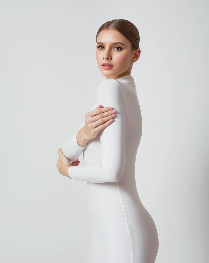 speerise Adult High Neck Zip One Piece Unitard Full Body Leotard Bodycon Jumpsuit for Women - Image 5