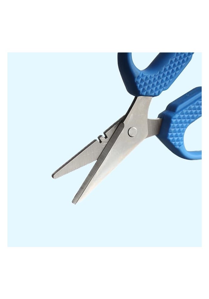 Frichy Braided Line Scissors X409-4 - Blue Stainless Steel - Image 3