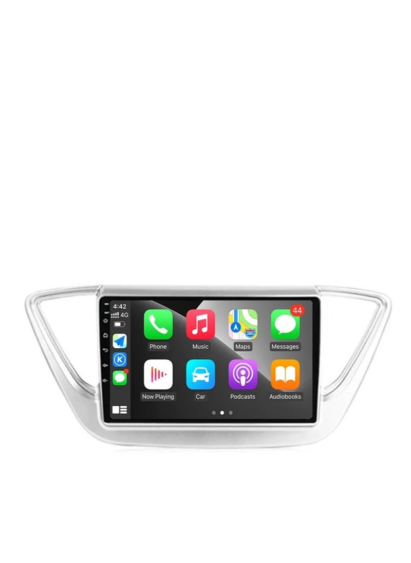 MNT - The Hyundai Accent 2018 -2021 screen is part of the car’s infotainment system. It runs on Android and supports features like Apple CarPlay and Android Auto, allowing you to easily connect your smartphone. It also offers a high resolution of up to 1080 pixels, making it excellent for displaying information and maps clearly. - Image 1